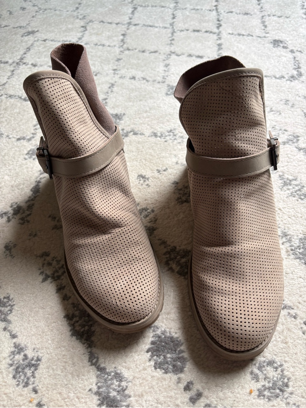 Women’s Perforated Taupe Ankle Boots - Emu Australia